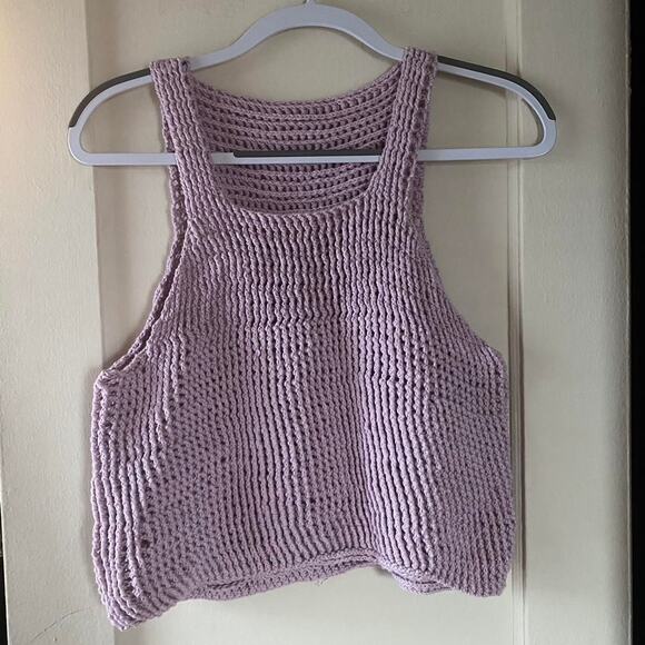 Handmade Lavender Crochet Tank Top - Picture 1 of 2